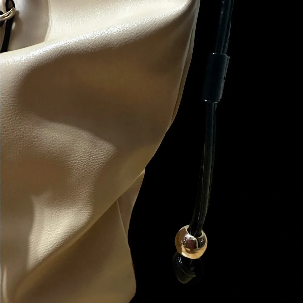 NWT Victoria Secret Cream handbag black Satin inner lining